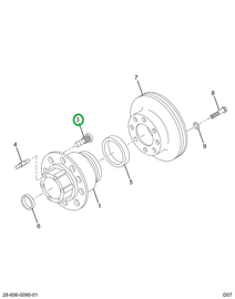 2503781C1 BOLT WHEEL HUB LT THREAD