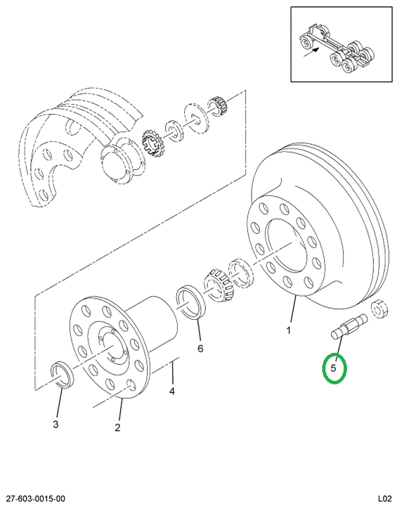 2503848C1 BOLT ROTOR MTG*9/16-12X2-1/2