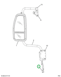 2503965C91 HARNESS MIRROR HTD/MTRZD W/CB