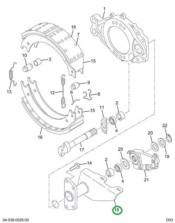 2504055C91 Bracket, Camshaft And Chamber,