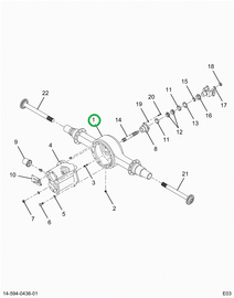 2504220C1 Housing, Forward Rear Axle W/b