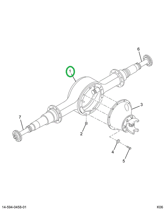 2504221C1 Housing, Rear Rear Axle