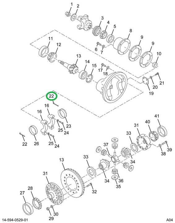 2504324C1 Pin, Spirol Adjuster Left, Rig