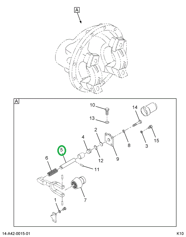 2504328C1 SHAFT SHIFT FORK DIFF LOCK