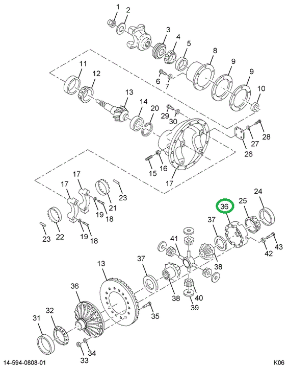 2504331C91 Case, Differential 3.73 And 4.