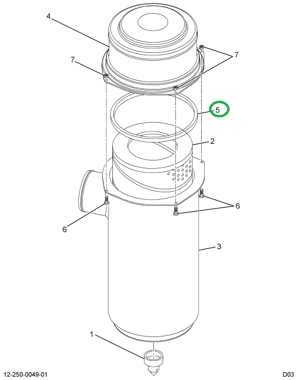 2504381C1 GASKET AIR CLEANER PART OF AIR