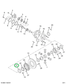 2504871C1 BEARING CUP DIFF SIDE
