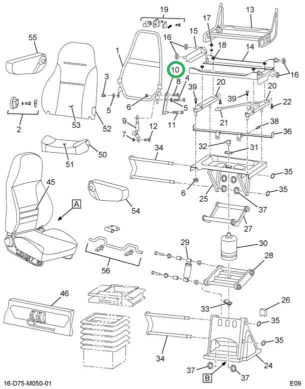 2505006C1 BRACKET SEAT RECLINE LIMITING