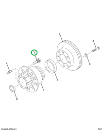 2505013C1 BOLT WHEEL HUB RT THREAD