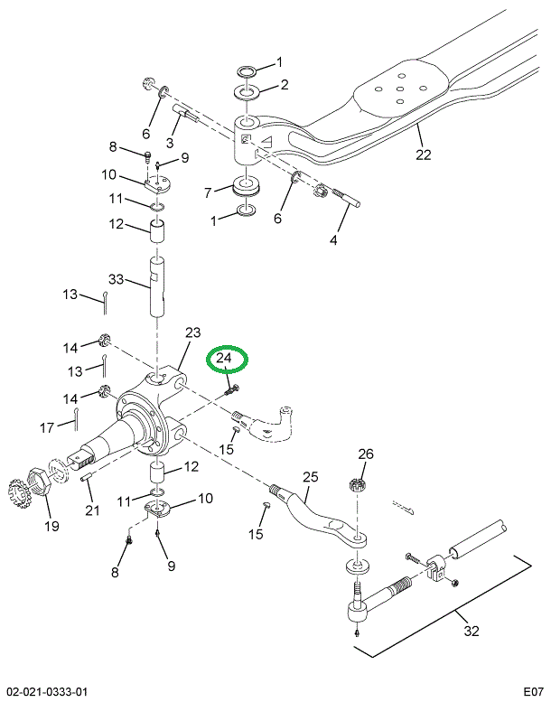 2505125C91 BOLT-ASM STRG STOP