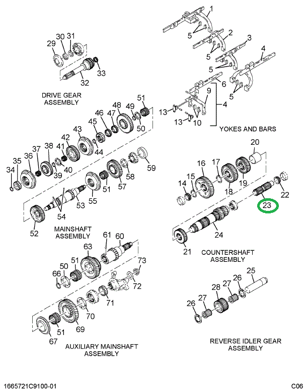 2505153C91 Kit, Counter Shaft And Bearing
