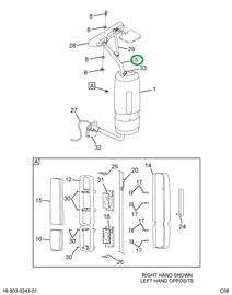 2505304C4 BRACKET BRT HTD LTD CB LH W/GS