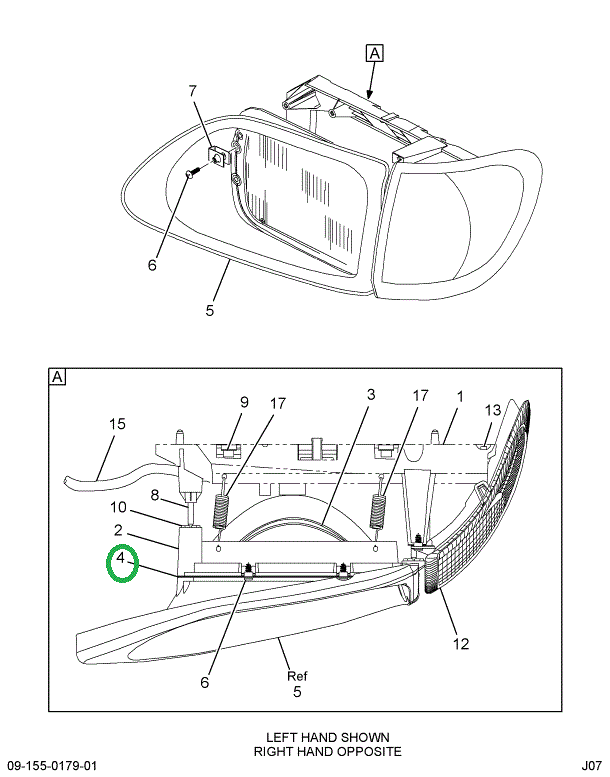 2505362C1 RING HEAD LIGHT BEZEL RET
