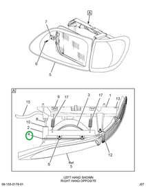 2505362C1 RING HEAD LIGHT BEZEL RET