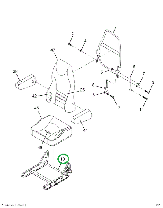 2505378C1 FRAME SEAT LOWER