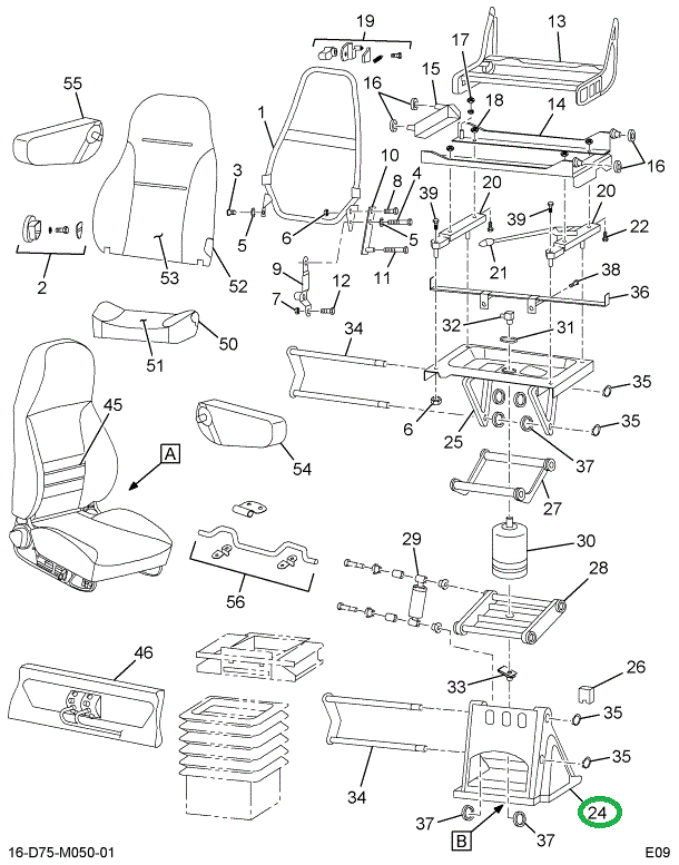 2505382C1 BASE SEAT MTG LOWER