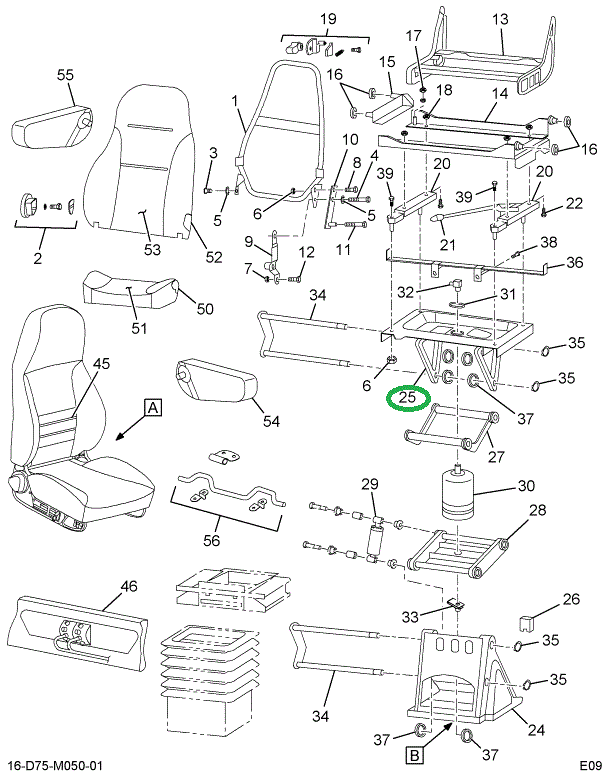 2505383C1 BASE SEAT MTG UPPER
