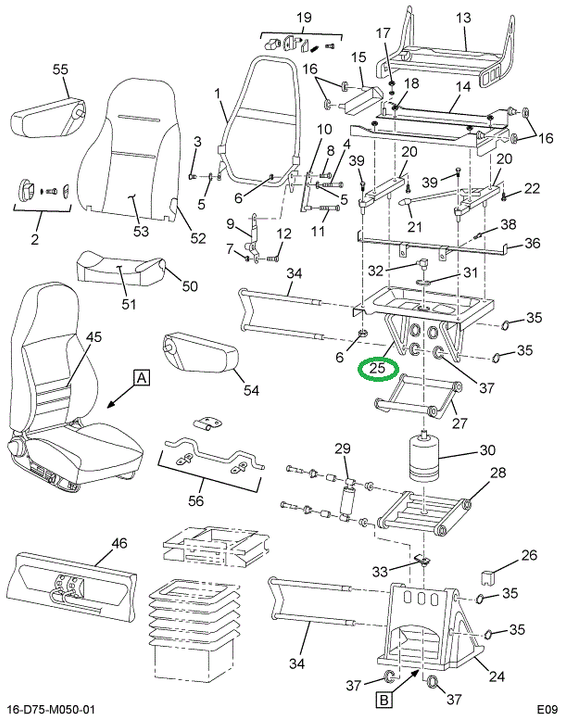 2505383C1 BASE SEAT MTG UPPER