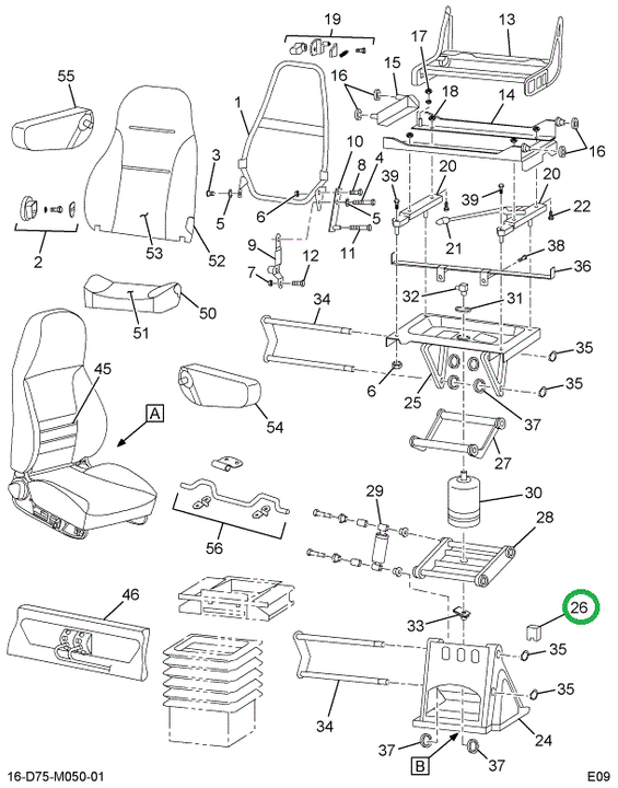 2505384C1 BUMPER SEAT STOP (STD)