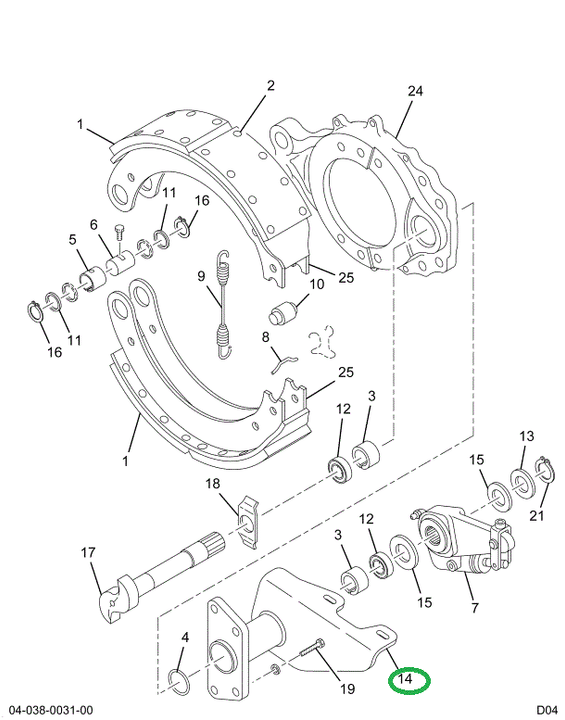 2505391C91 Bracket, Camshaft And Chamber,