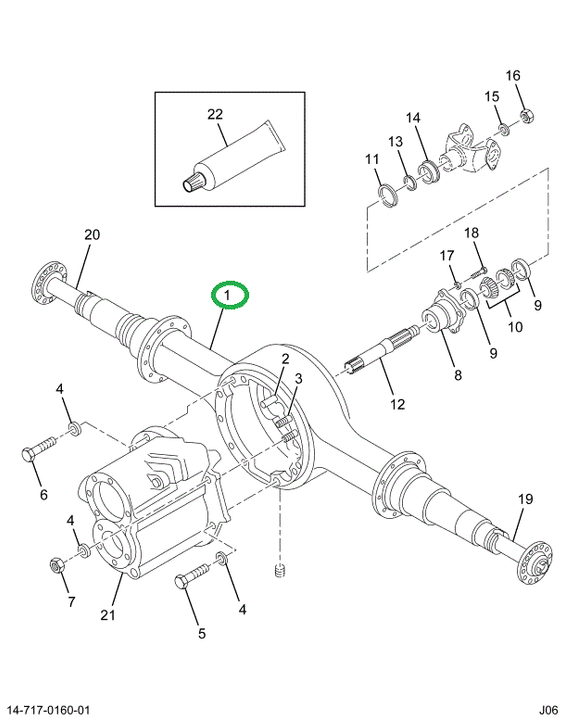2505460C91 Housing, Forward Rear Axle