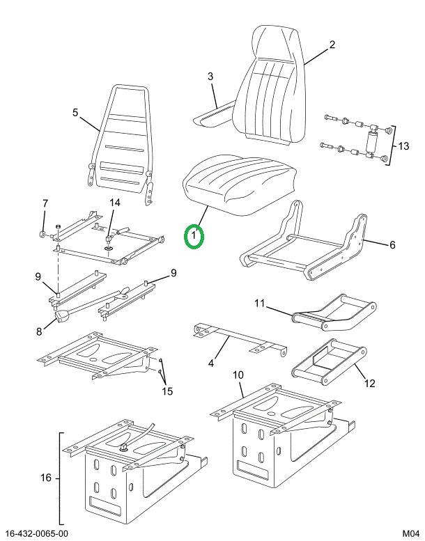 2505525C91 CUSHION SEAT BRW VN/VLR PREM