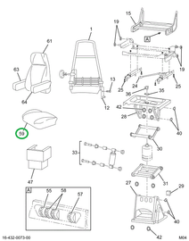 2505533C91 CUSHION SEAT CHRCL VN/VLR PREM