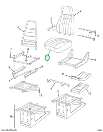 2505573C91 CUSHION SEAT BRW VN/CL