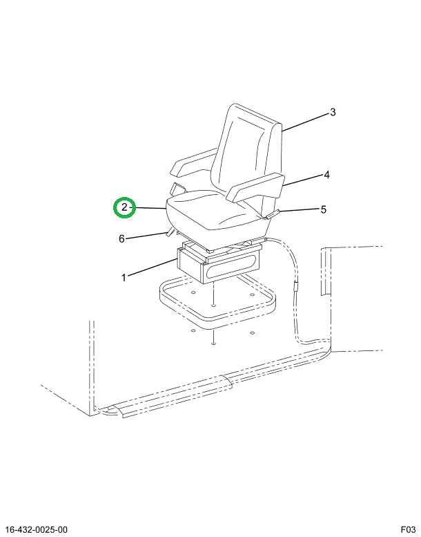 2505678C91 Cushion, Seat Bottom Charcoal