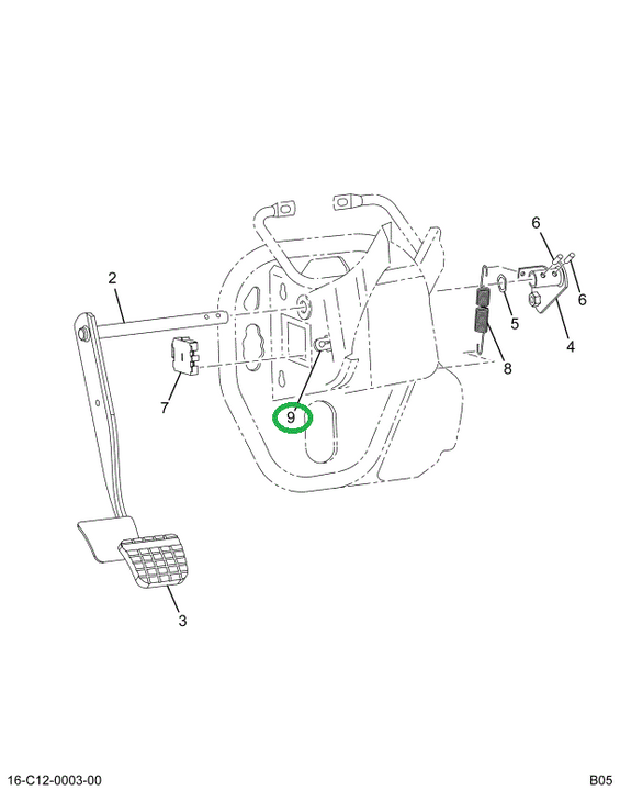 2505694C1 BUMPER PEDAL STOP