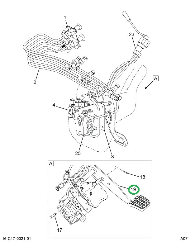 2505839C92 KT PEDAL,KIT BRAKE PEDAL W/ CO