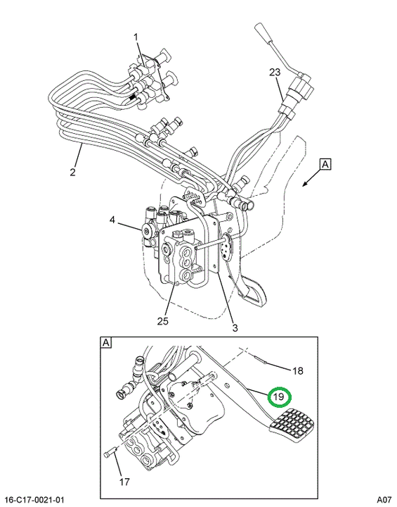 2505839C92 KT PEDAL,KIT BRAKE PEDAL W/ CO
