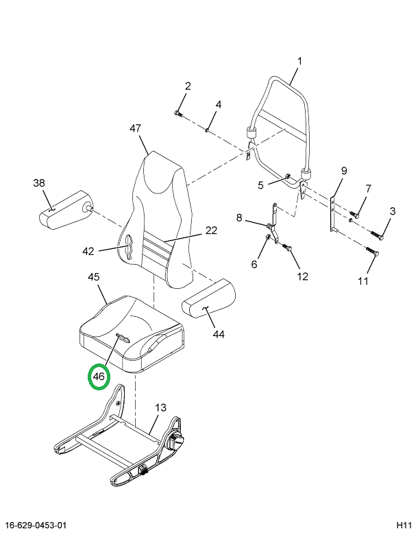 2505895C92 CUSHION,SEAT GRY CL/VN