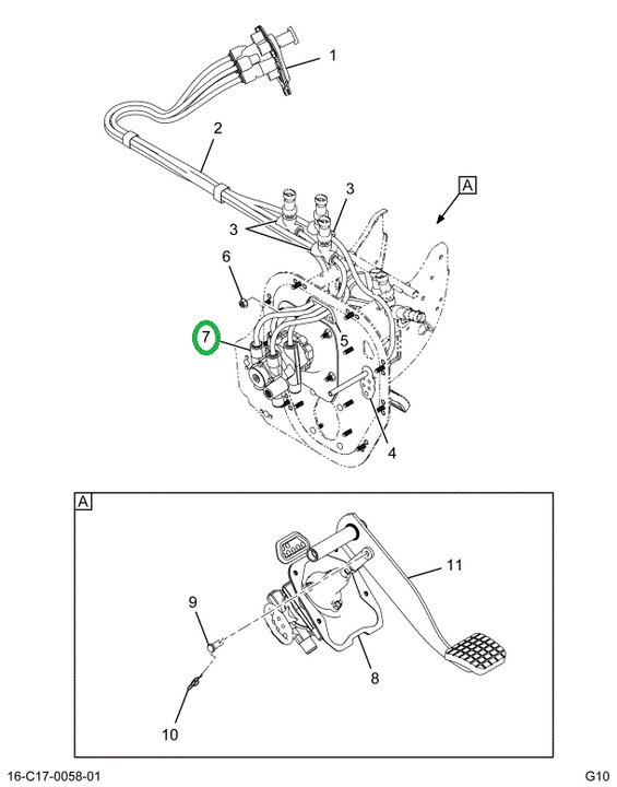 2506077C91 VALVE BRAKE E-8P FOOT