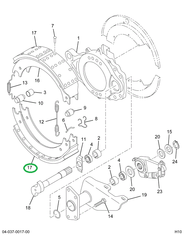 2506140C91 Set, Brake Lining R301