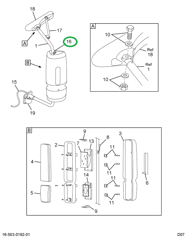 2506242C92 HOLDER ASSY CB ANTENNA