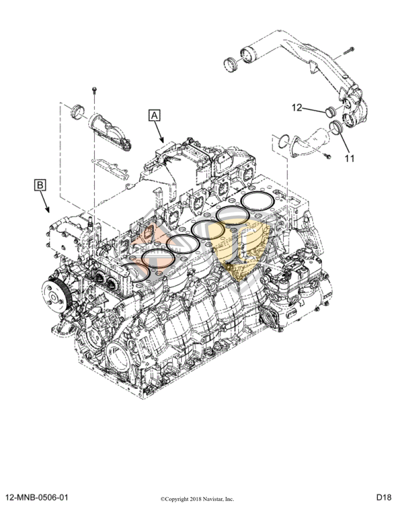 2513445C91 CORE,KIT, HT EGR COOLER CORE