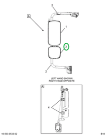 2514656C92 GLASS,KIT,CNVX MIRR AND MNTNG