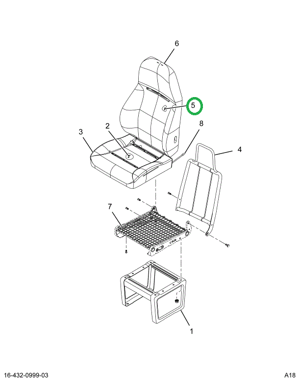 2514717C1 CUSHION,  SEAT BACK FOAM