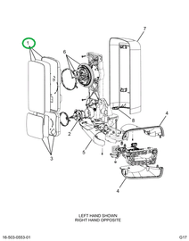 2514725C1 MIRROR, MAIN GLASS ASSY