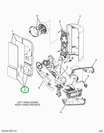 2514726C3 MIRROR,KIT, CONVEX GLASS, RH,