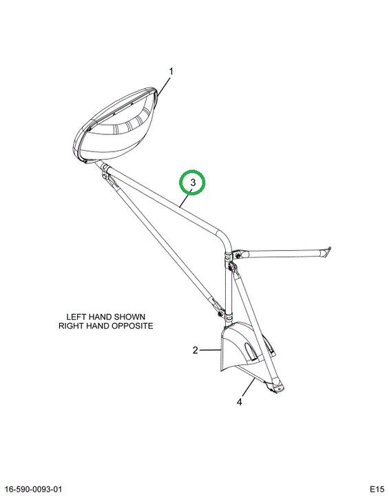 2515034C1 Arm Mirror Assembly Left Hand