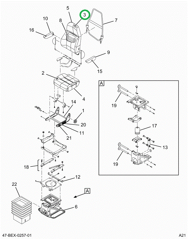 2515057C1 Foam, Seat Back