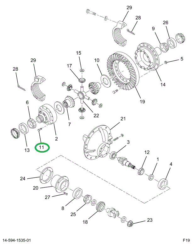 2515108C91 BOLT, CASE DIFF