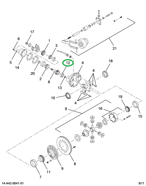 2515263C91 BEARING,INTER DIFF ROLLER BEAR