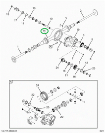 2515530C91 Axle Housing D40 155
