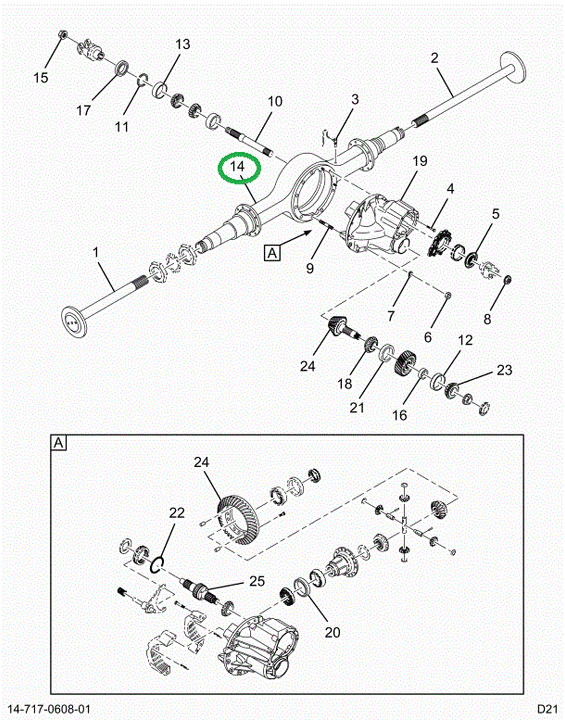 2515530C91 Axle Housing D40 155