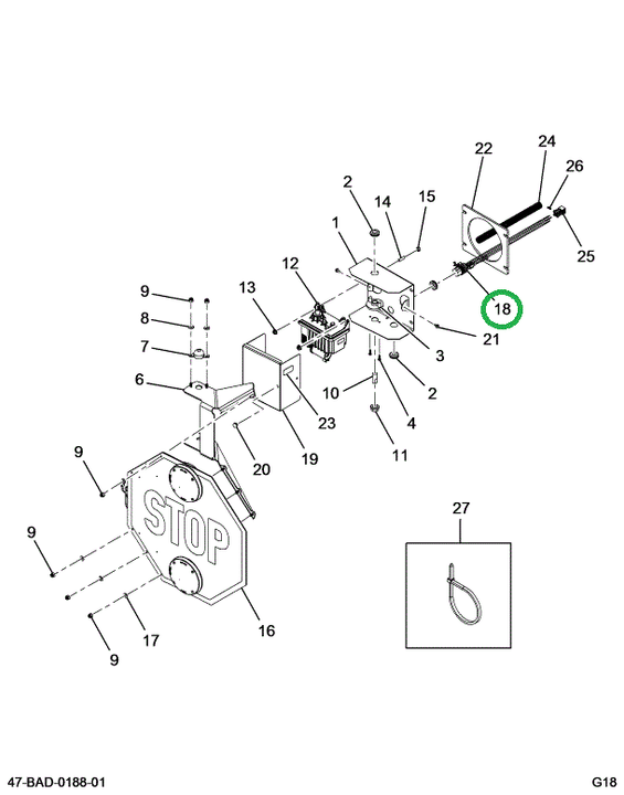 2515546C91 Harness, 7 Series, Led 14in