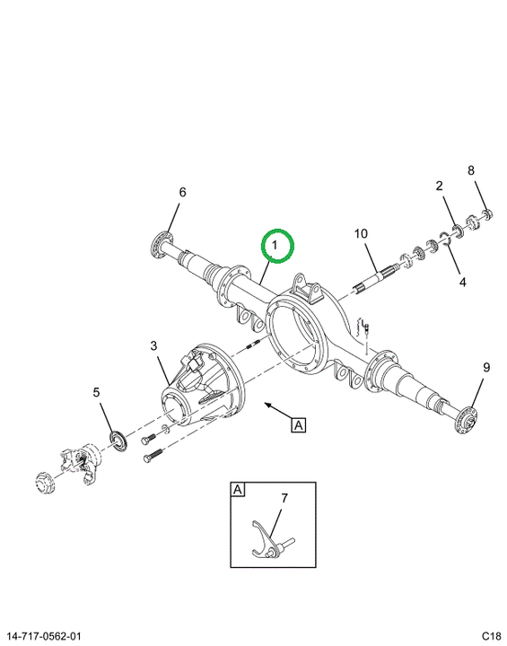 2515720C91 Housing, Axle, D40 156