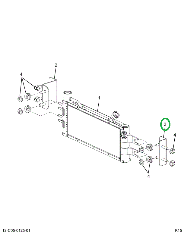 2515774C1 BRACKET COOLER, BOTTOM